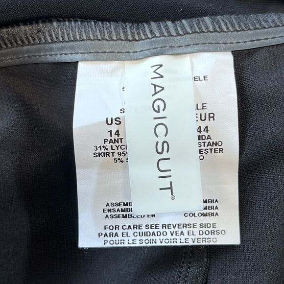NWOT Magicsuit | Plus Size Jersey Tennis Skirt Swim Bottom Black Skort 14 - Picture 9 of 10